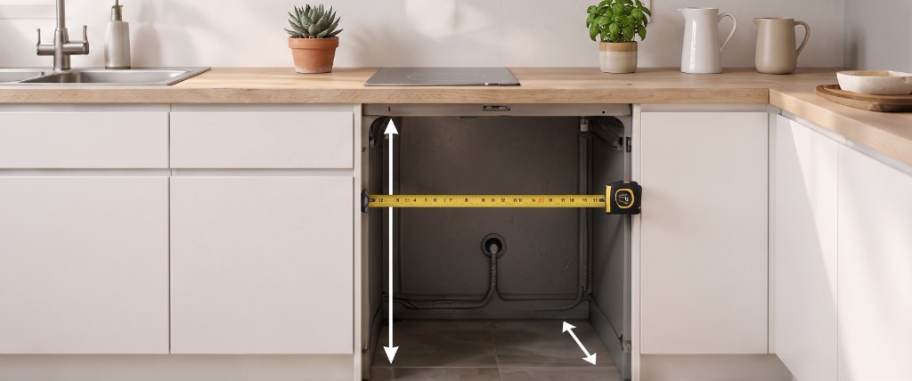 Mesure de la niche pour installer un lave-vaisselle encastrable