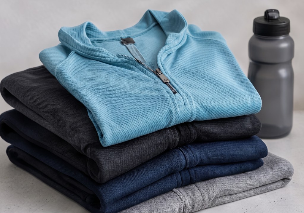 Programme synthétiques — vêtements de sport pliés