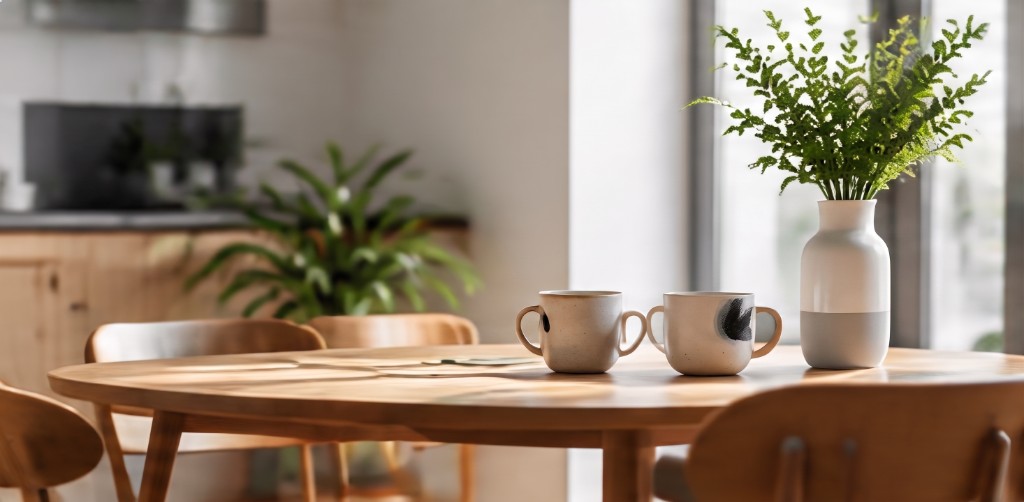 Coin repas calme — niveau sonore adapté à un congélateur proche des pièces de vie