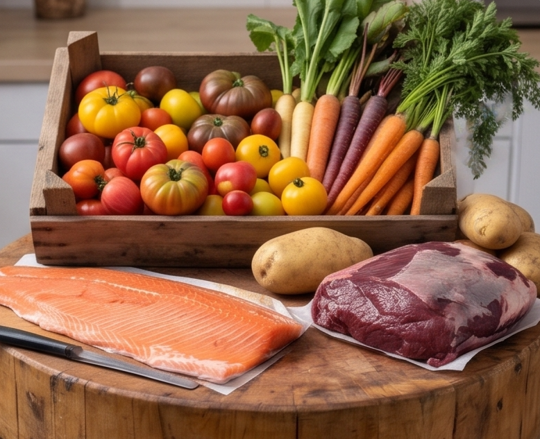 Viande, poisson et récolte du potager — fort pouvoir de congélation