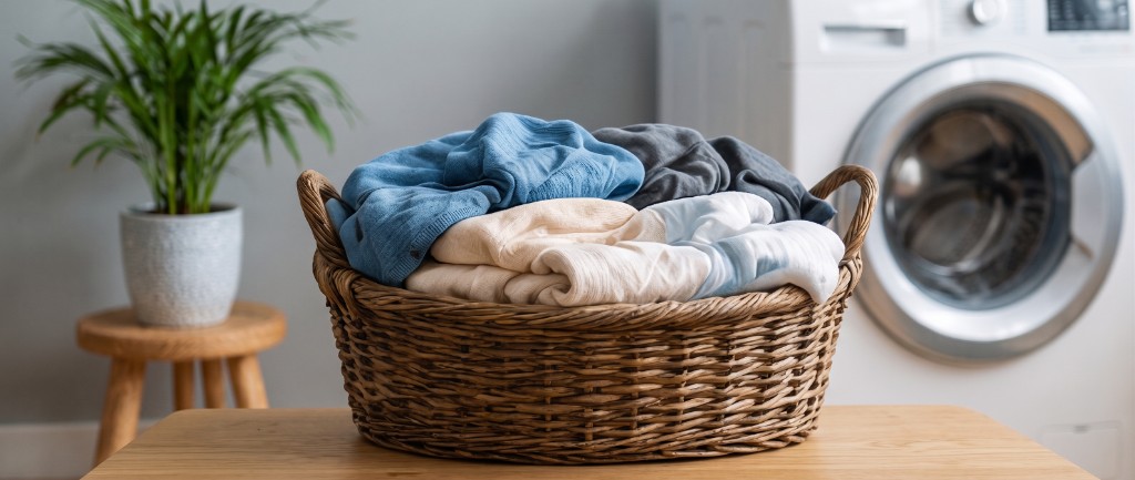 Panier de linge — capacité moyenne pour lave-linge séchant
