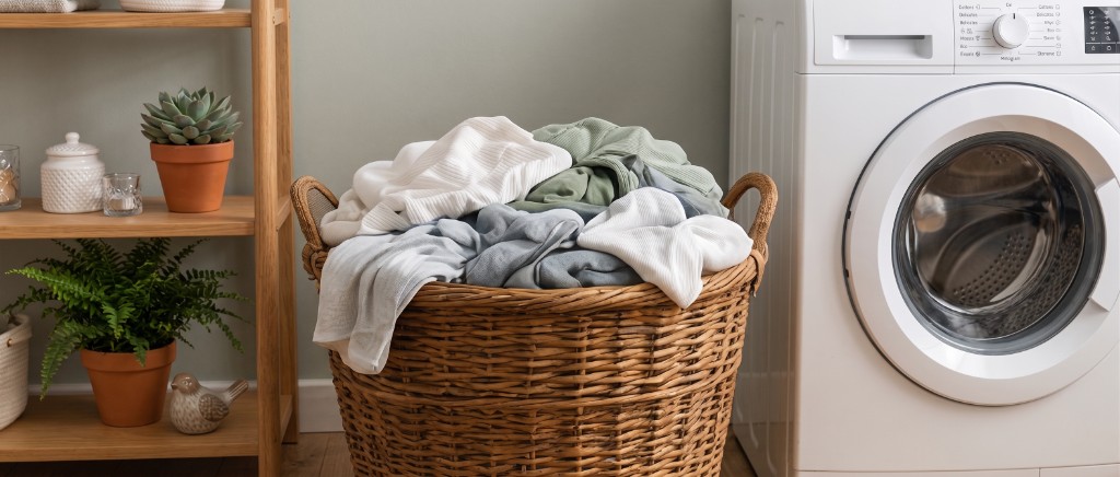 Panier de linge — petites charges pour lave-linge séchant