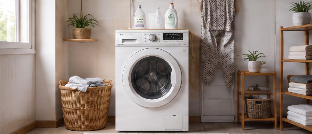 Lave-linge avec programme éco — classe énergétique C
